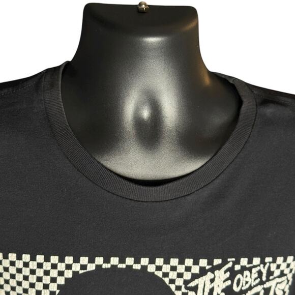 Obey The Misfits Fiend Club Skull Graphic Tee Black XL Punk Rock Band T-Shirt - Picture 7 of 11